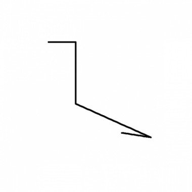 Планка примыкания для битумной черепицы ПП-1