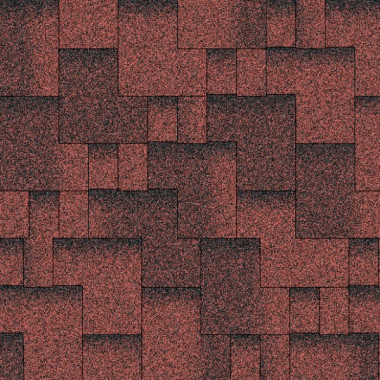 Бітумна черепиця Акваізол Акцент Червона ЕКО