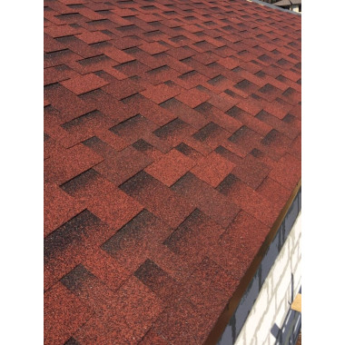 Бітумна черепиця Акваізол Акцент Червона ЕКО