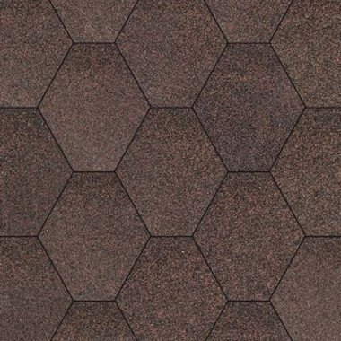 Бітумна черепиця Акваїзол Мозаїка Брауні