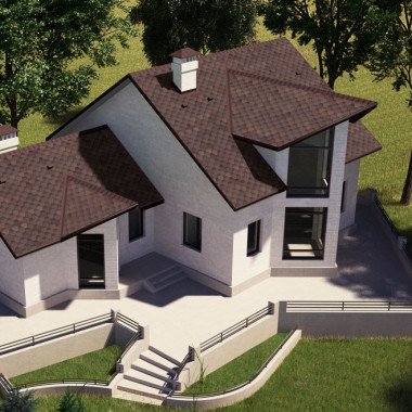 Бітумна черепиця Акваізол Мозаїка Кориця