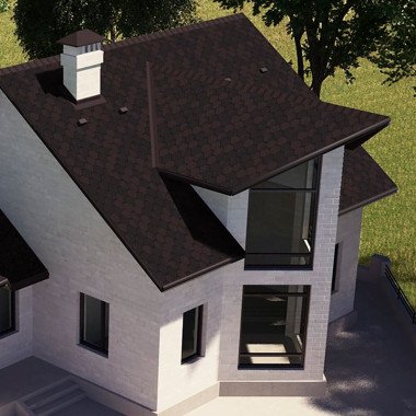 Бітумна черепиця Акваїзол Мозаїка Коричнева ЕКО